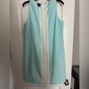 Seersucker shift dress